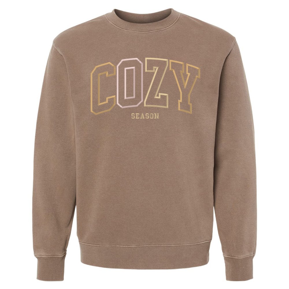 Cozy Season Embroidered Cozy Crew