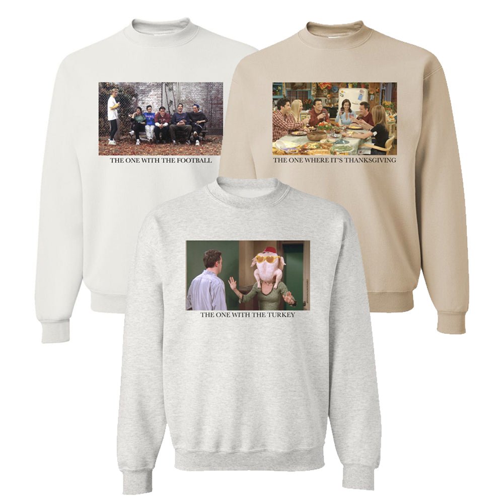 Friends Thanksgiving Scenes Crewneck Sweatshirt United Monograms