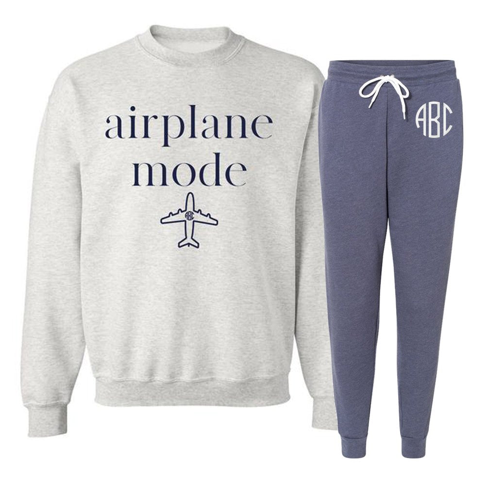 Monogrammed Long Sleeve Shirt & hot Sweatpants Set - Personalized Sweatpants and Shirt Set - Monogrammed Pajama Set