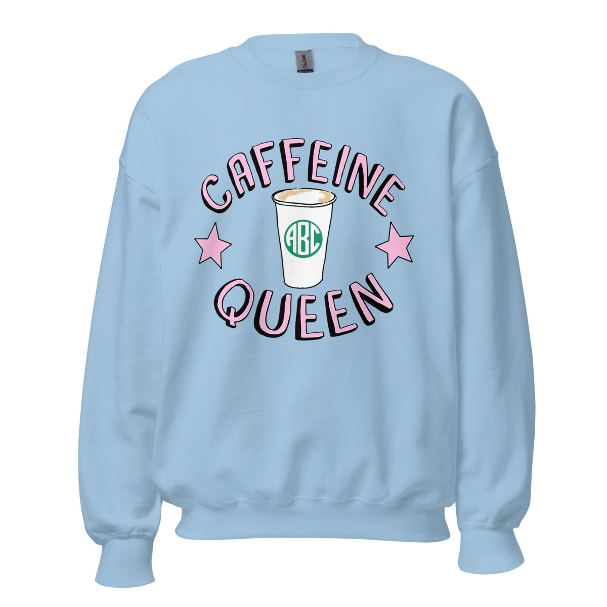 Monogrammed Caffeine Queen Crewneck Sweatshirt United Monograms