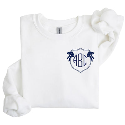 Monogrammed 'Preppy Crest' Crewneck Sweatshirt