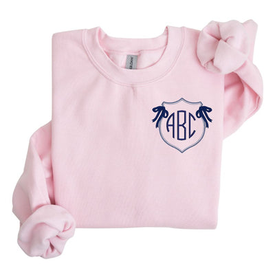 Monogrammed 'Preppy Crest' Crewneck Sweatshirt