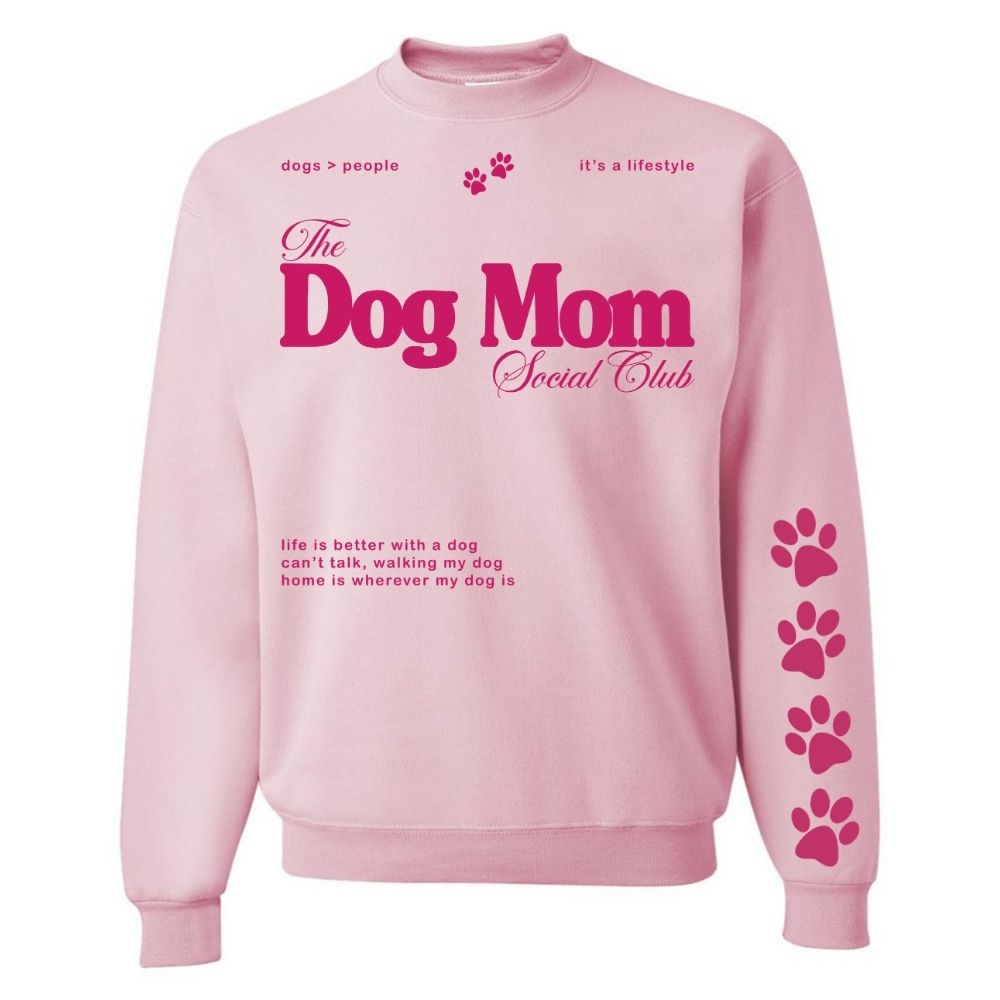 ‘Dog Mom Social Club' Crewneck Sweatshirt