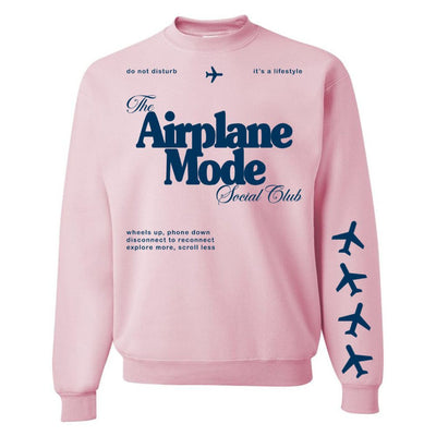 'Airplane Mode Social Club' Crewneck Sweatshirt