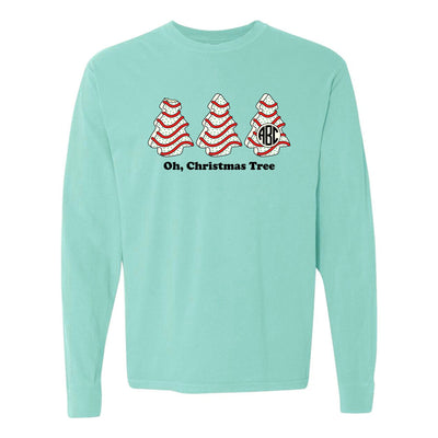 Monogrammed 'Oh, Christmas Tree Cakes' Long Sleeve T-Shirt