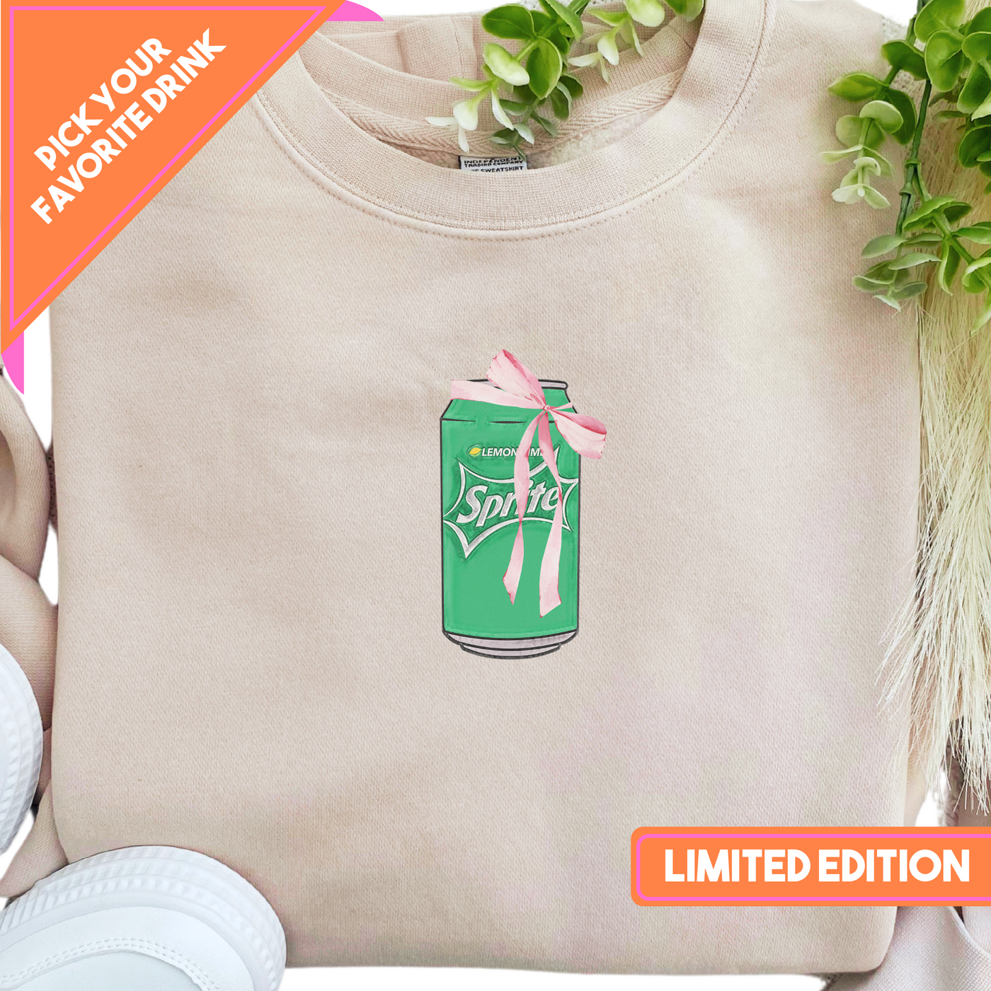 LIMITED EDITION 'Bow Beverages' Cozy Crew (FREE! *ADD TO CART*)