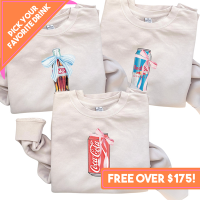 LIMITED EDITION 'Bow Beverages' Cozy Crew (FREE! *ADD TO CART*)