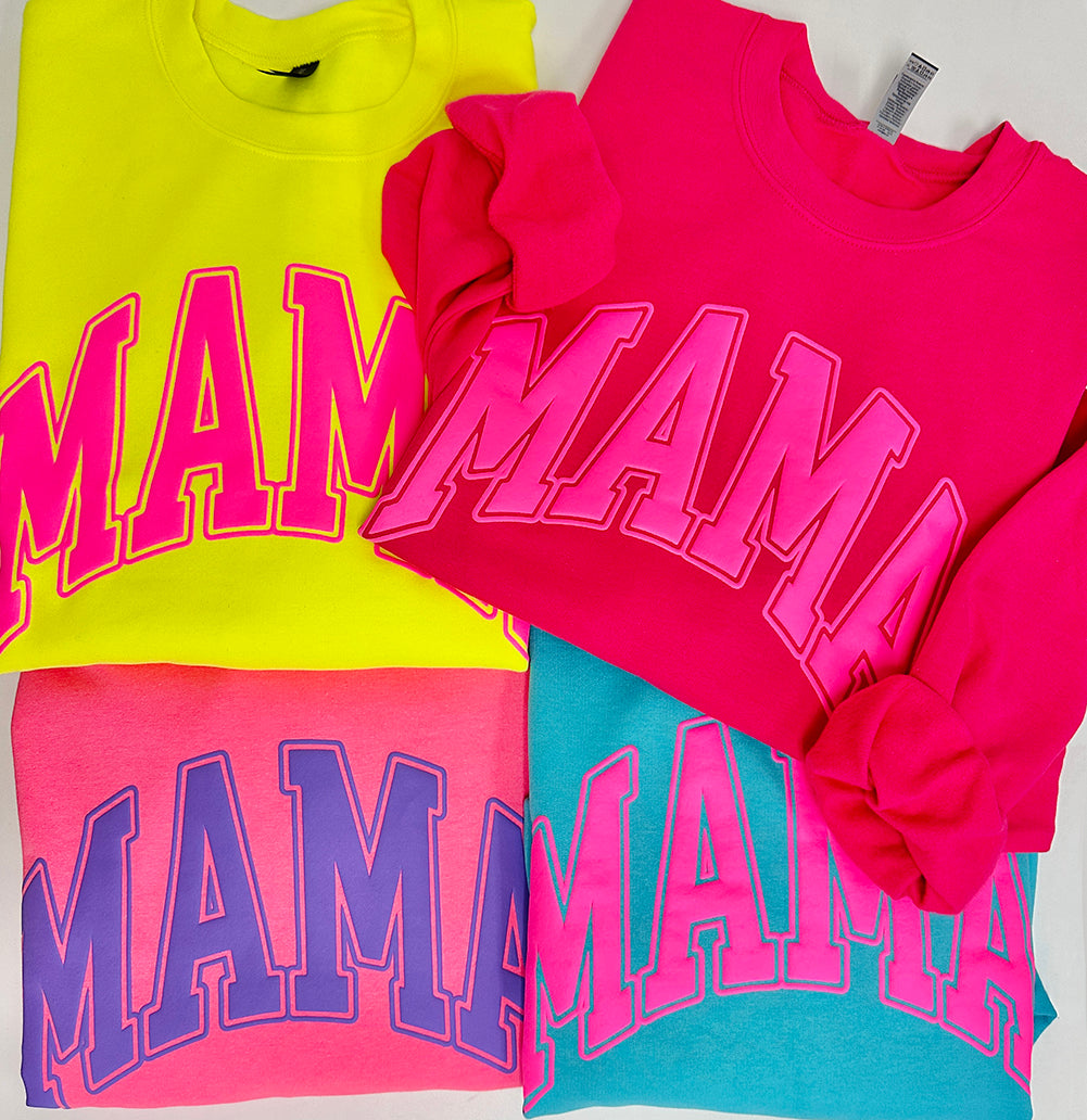 'Mama' PUFF Crewneck Sweatshirt