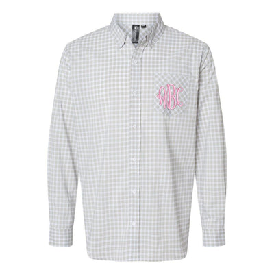 Monogrammed Gingham Button Down