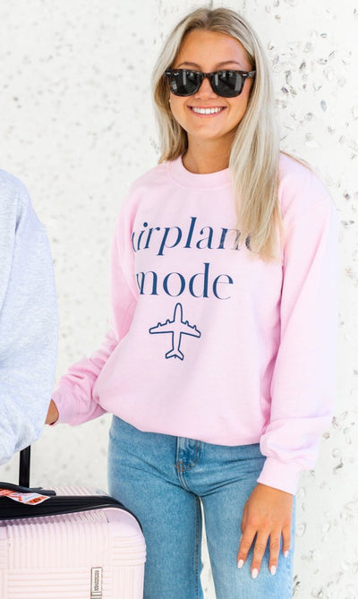 'Airplane Mode' Crewneck Sweatshirt - United Monograms