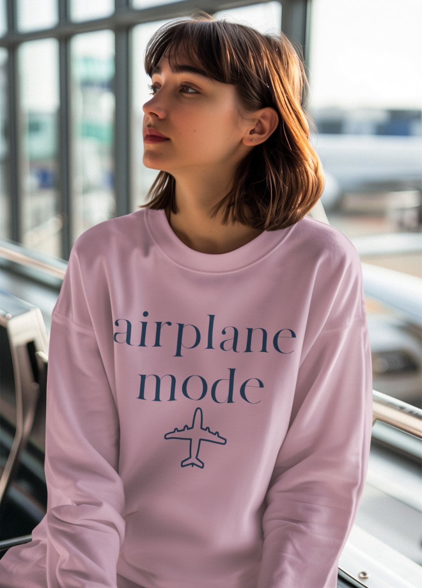 'Airplane Mode' Crewneck Sweatshirt - United Monograms