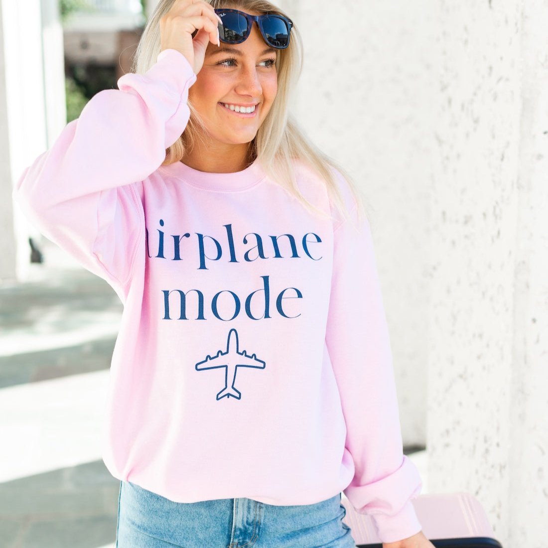 'Airplane Mode' Crewneck Sweatshirt - United Monograms