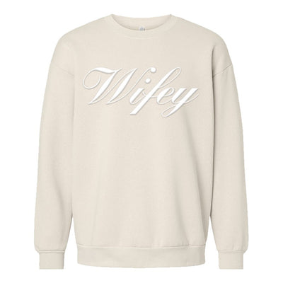 American Apparel 'Wifey' PUFF Crewneck Sweatshirt - United Monograms