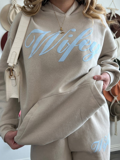 American Apparel 'Wifey' PUFF Hoodie - United Monograms