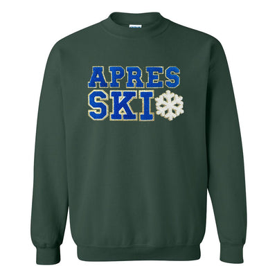 Apres Ski Letter Patch Crewneck Sweatshirt - United Monograms