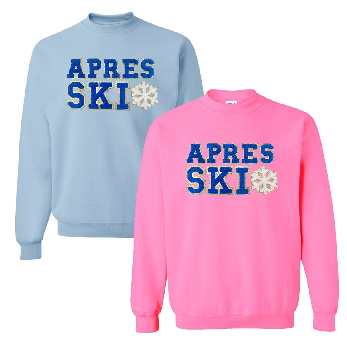 Apres Ski Letter Patch Crewneck Sweatshirt - United Monograms