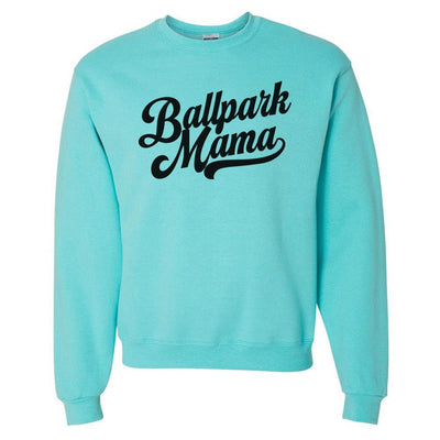 'Ballpark Mama Script' Crewneck Sweatshirt - United Monograms