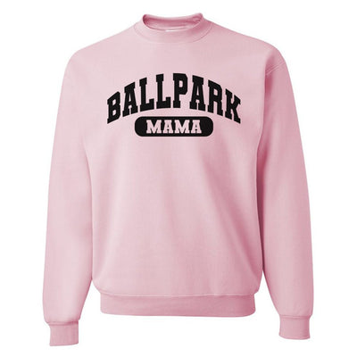 'Ballpark Mama Varsity' Crewneck Sweatshirt - United Monograms