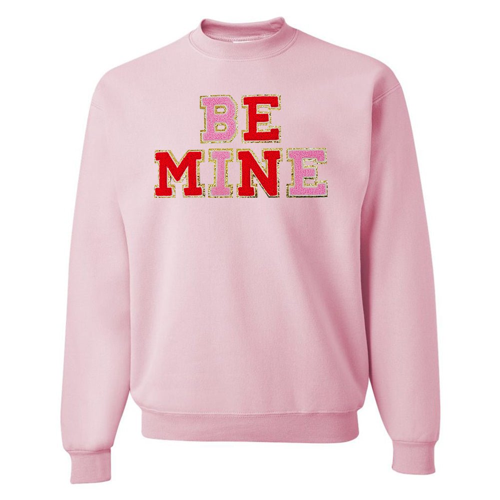 Be Mine Letter Patch Crewneck Sweatshirt - United Monograms