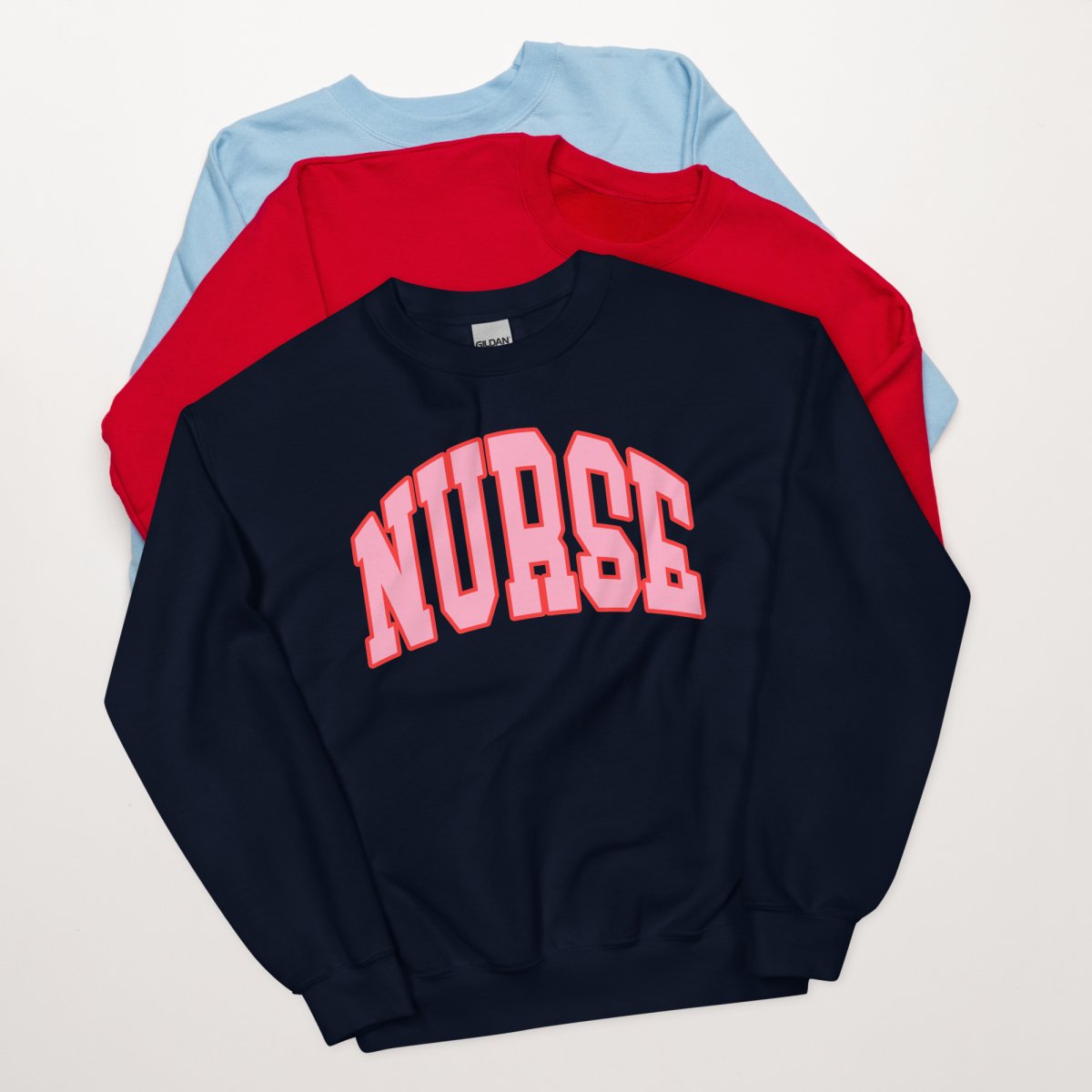 'Block Nurse' Crewneck Sweatshirt - United Monograms