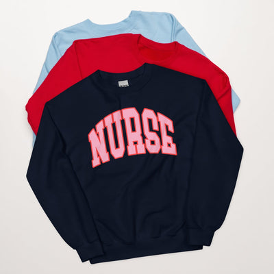 'Block Nurse' Crewneck Sweatshirt - United Monograms