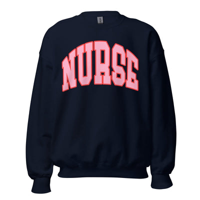 'Block Nurse' Crewneck Sweatshirt - United Monograms