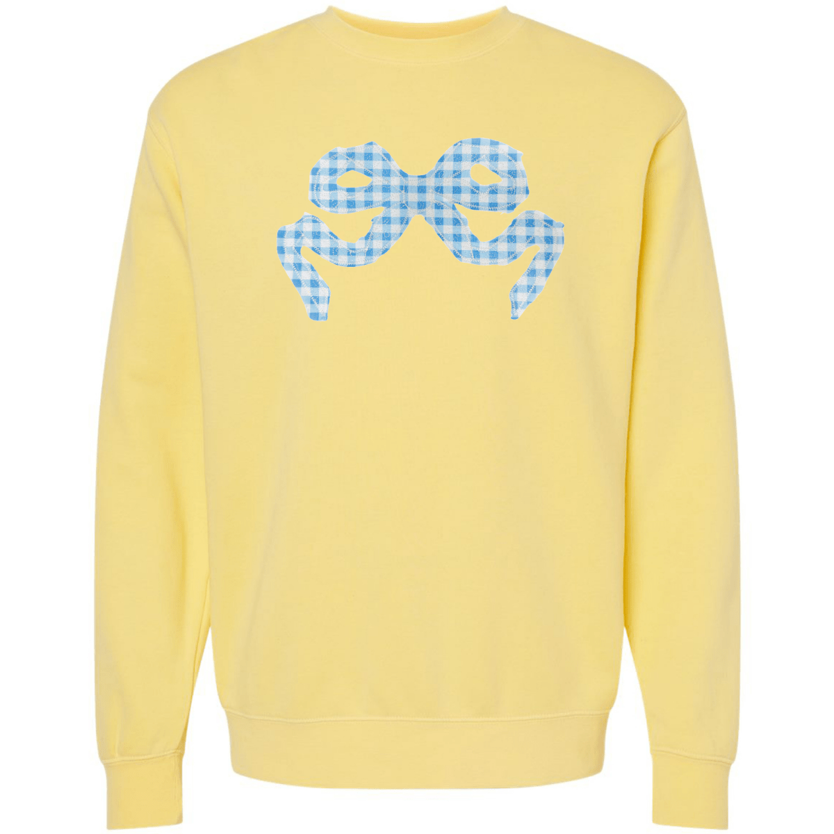 'Blue Gingham' Appliqué Stitch Cozy Crew - United Monograms