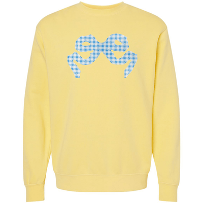 'Blue Gingham' Appliqué Stitch Cozy Crew - United Monograms