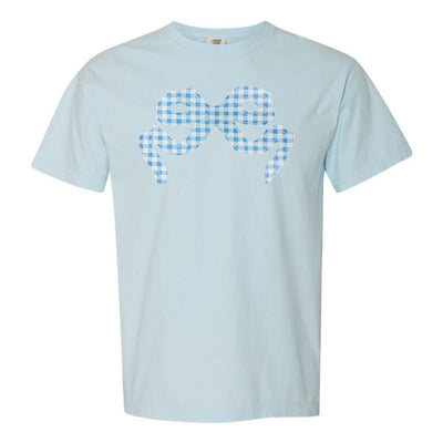 'Blue Gingham' Appliqué Stitch T-Shirt - United Monograms