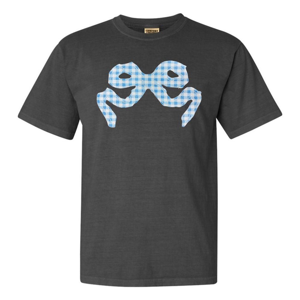 'Blue Gingham' Appliqué Stitch T-Shirt - United Monograms