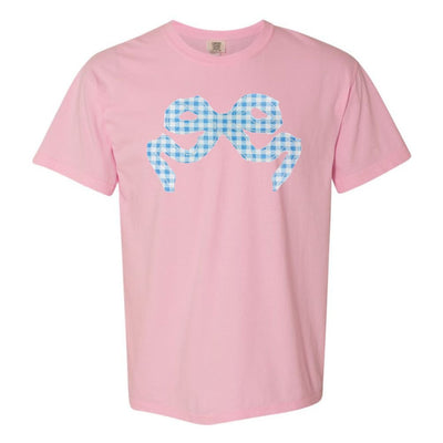 'Blue Gingham' Appliqué Stitch T-Shirt - United Monograms