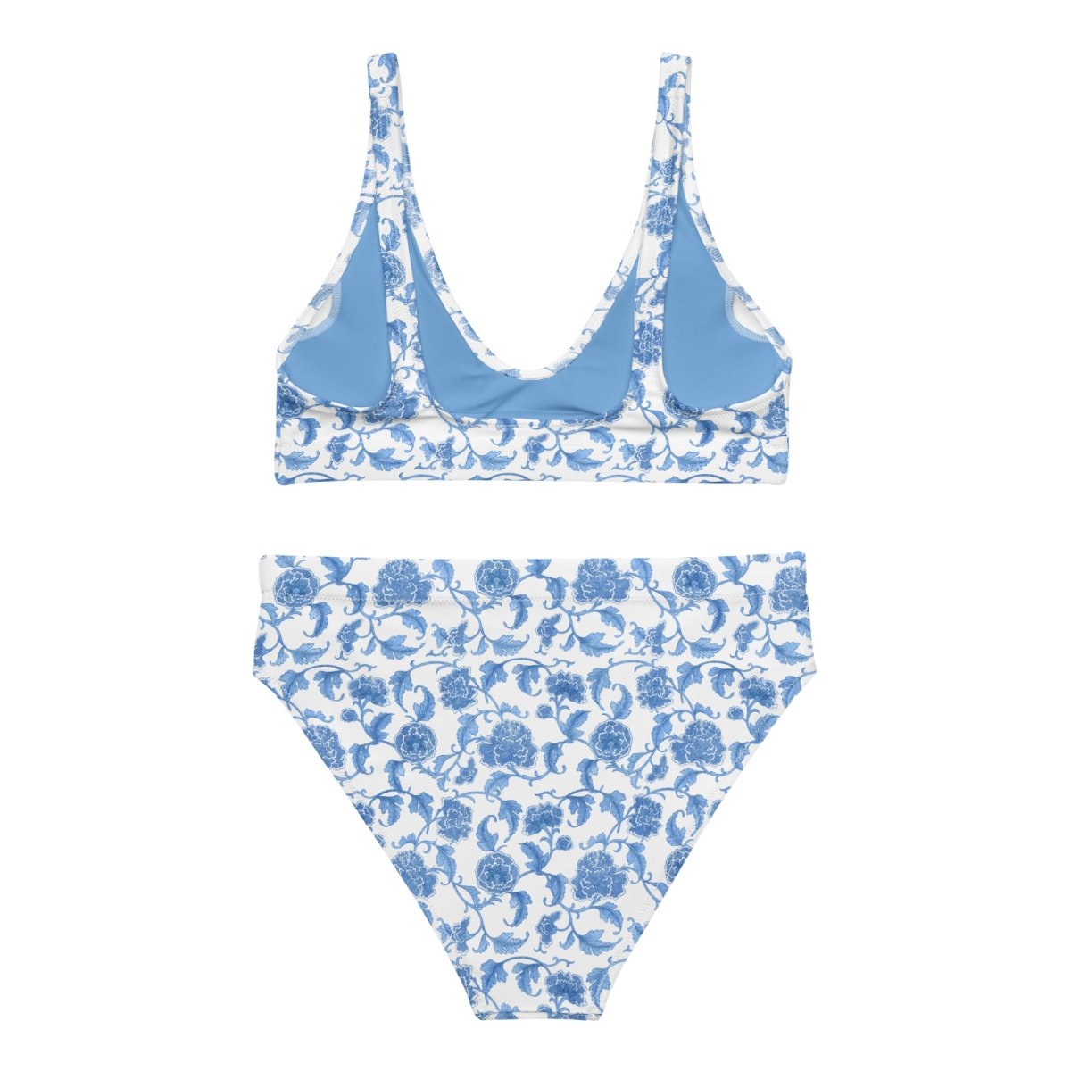 'Blue Summer Breeze' High-Waisted Bikini - United Monograms