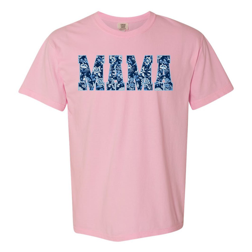 'Blue & White Chinoiserie Mama' T-Shirt - United Monograms