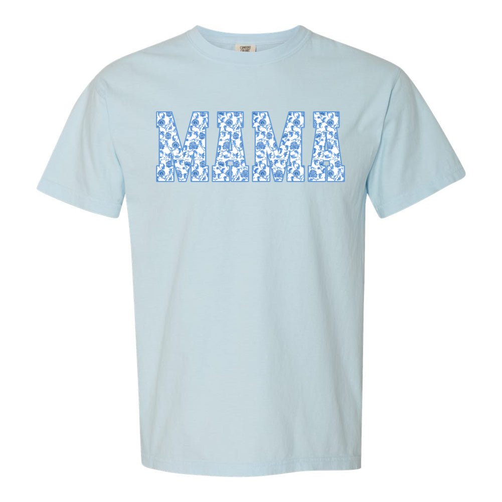 'Blue & White Chinoiserie Mama' T-Shirt - United Monograms