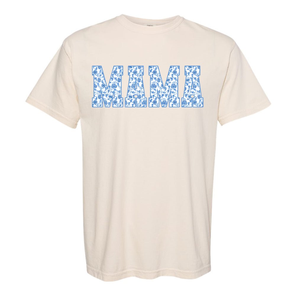 'Blue & White Chinoiserie Mama' T-Shirt - United Monograms