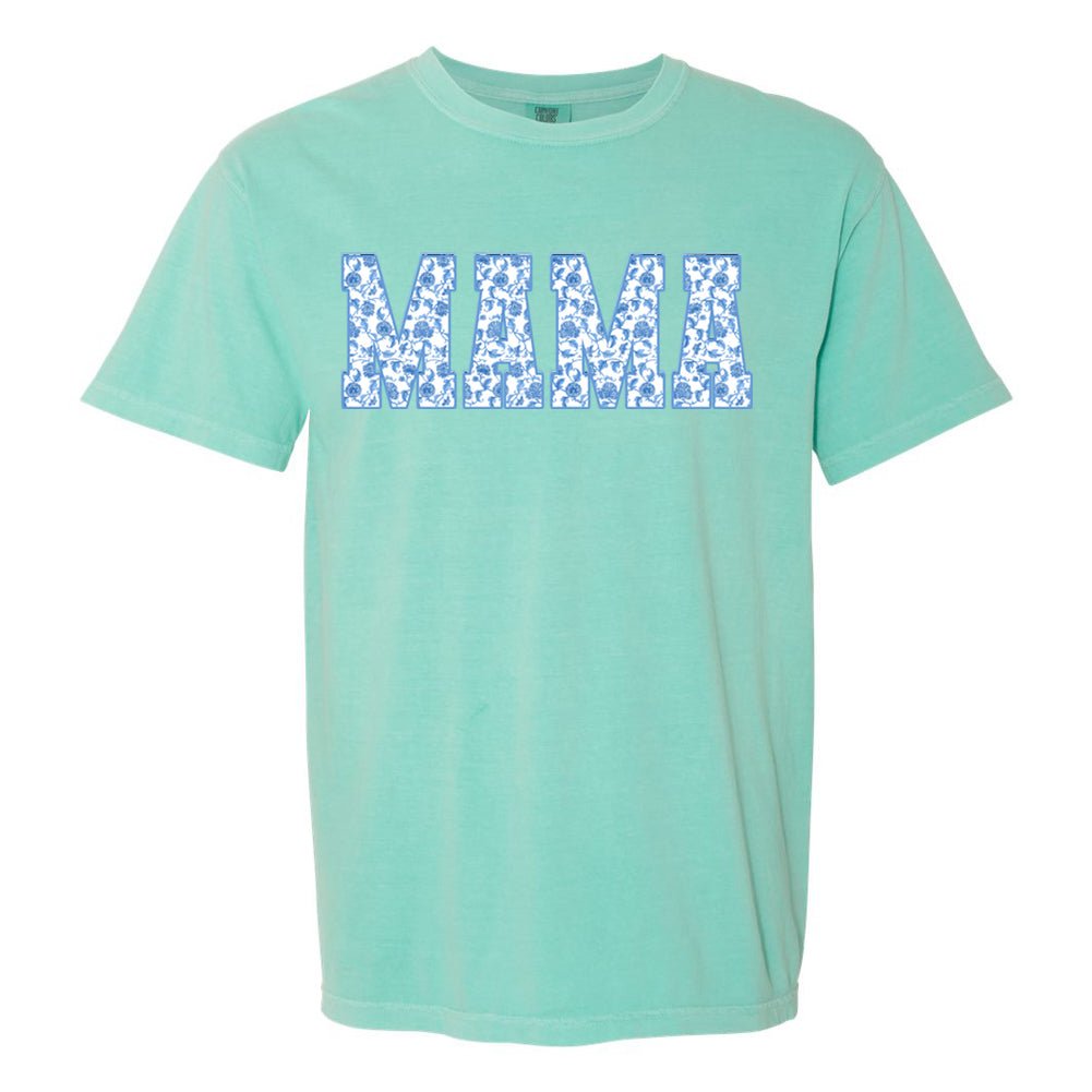 'Blue & White Chinoiserie Mama' T-Shirt - United Monograms