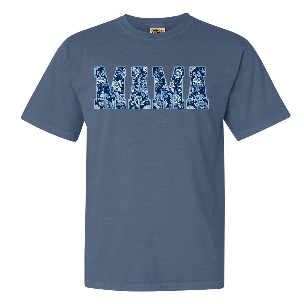 'Blue & White Chinoiserie Mama' T-Shirt - United Monograms