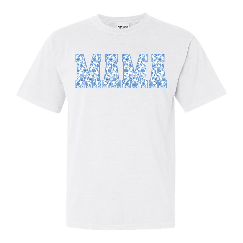 'Blue & White Chinoiserie Mama' T-Shirt - United Monograms