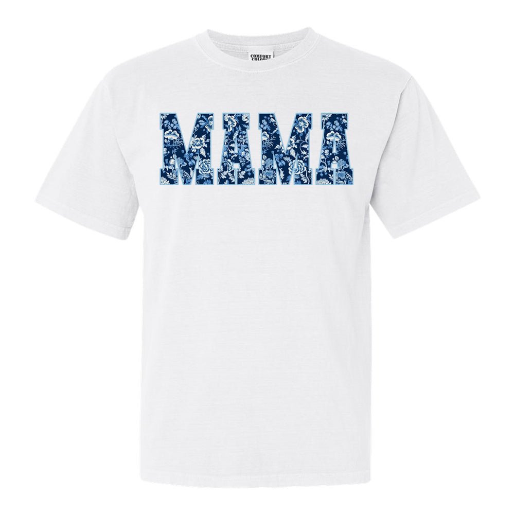 'Blue & White Chinoiserie Mama' T-Shirt - United Monograms