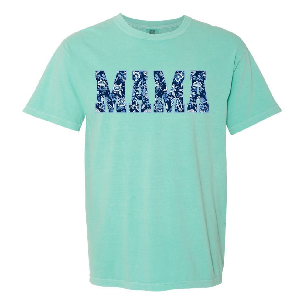 'Blue & White Chinoiserie Mama' T-Shirt - United Monograms