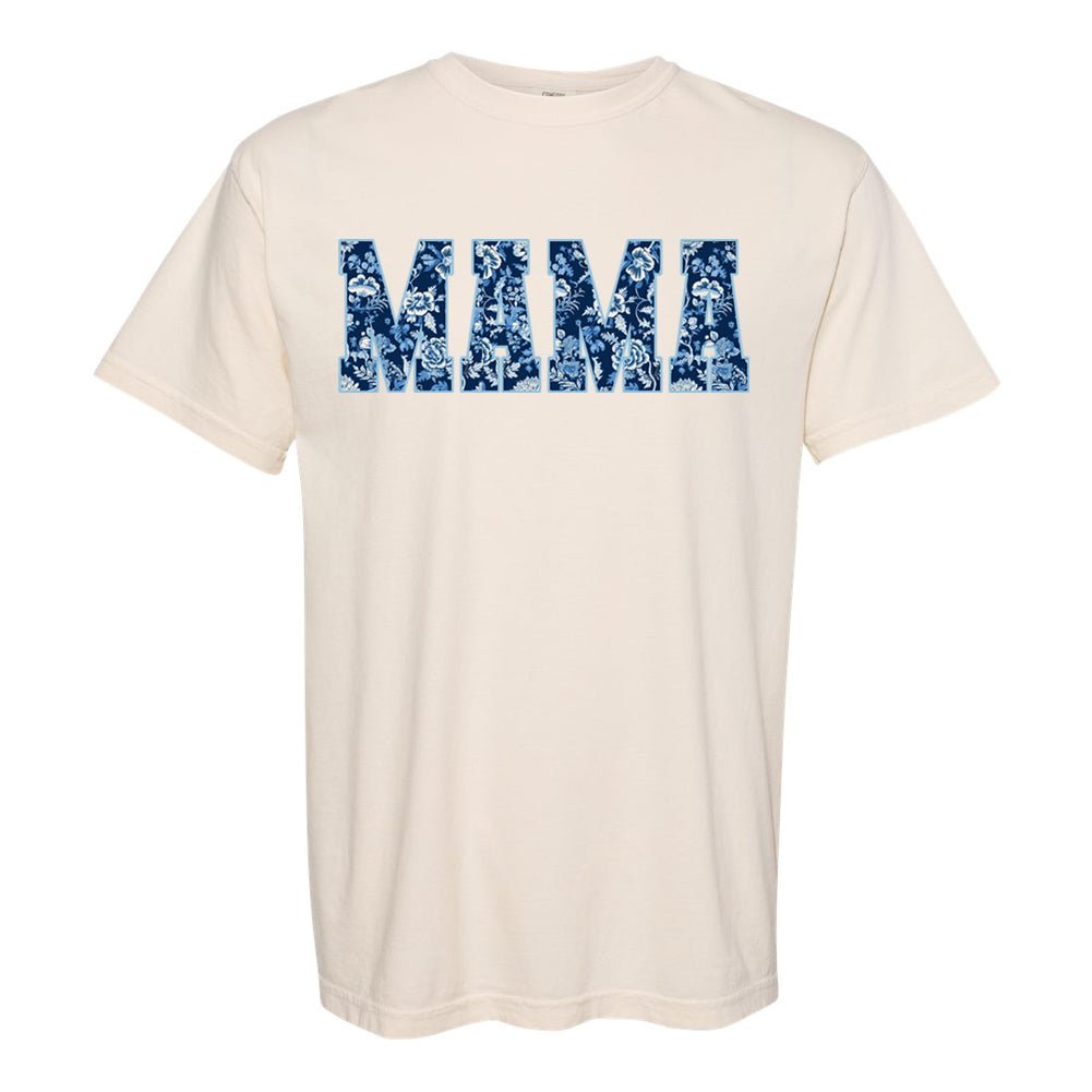 'Blue & White Chinoiserie Mama' T-Shirt - United Monograms