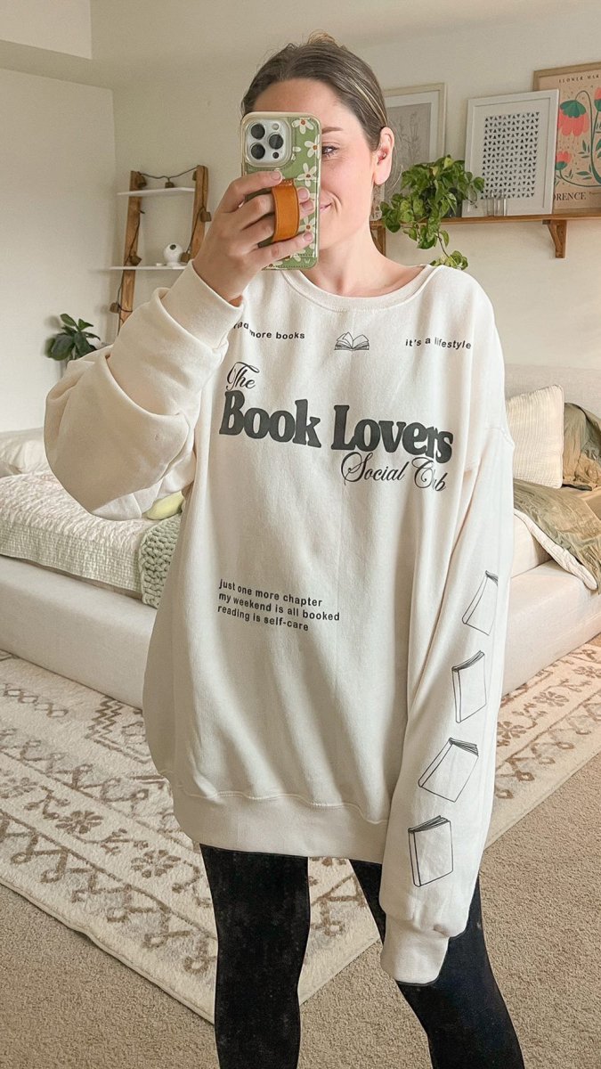 ‘Book Lovers Social Club' Crewneck Sweatshirt - United Monograms