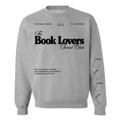 ‘Book Lovers Social Club' Crewneck Sweatshirt - United Monograms