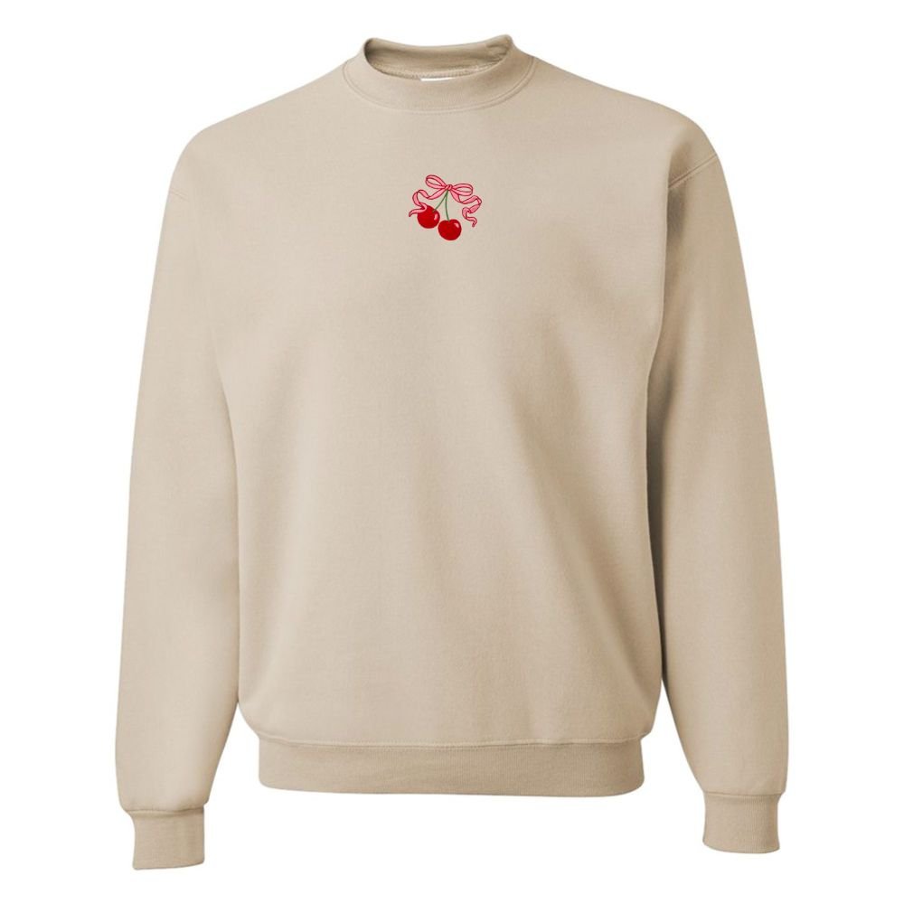 'Bow Cherries' Crewneck Sweatshirt - United Monograms