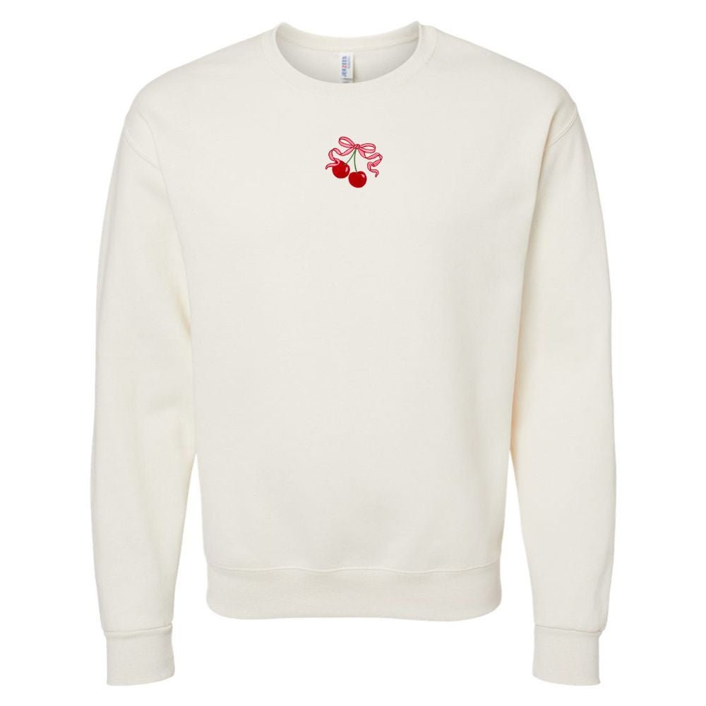 'Bow Cherries' Crewneck Sweatshirt - United Monograms