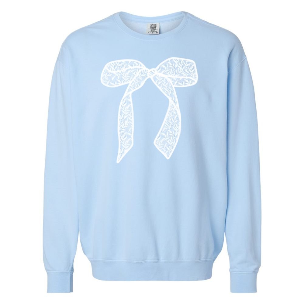 Bow 'Lace It Up' Lightweight Sweatshirt - United Monograms