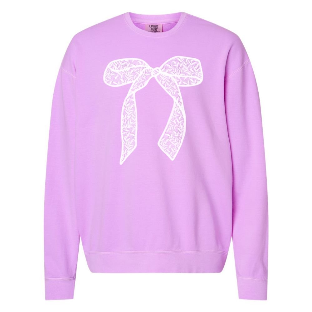 Bow 'Lace It Up' Lightweight Sweatshirt - United Monograms