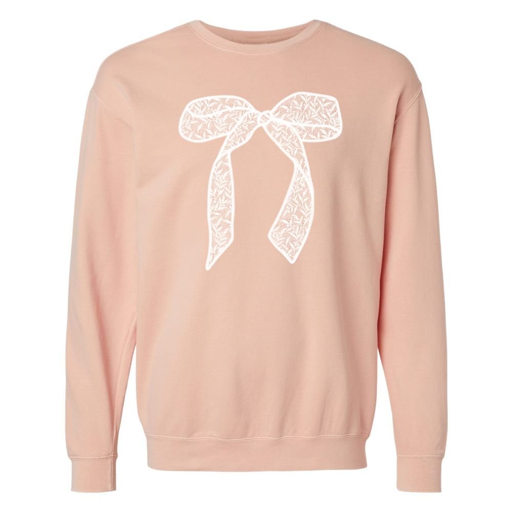 Bow 'Lace It Up' Lightweight Sweatshirt - United Monograms