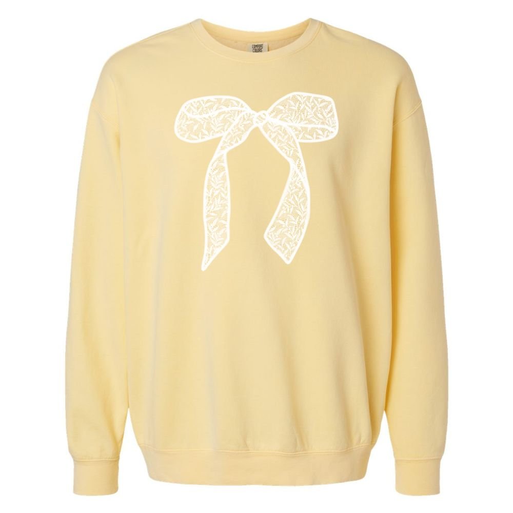 Bow 'Lace It Up' Lightweight Sweatshirt - United Monograms