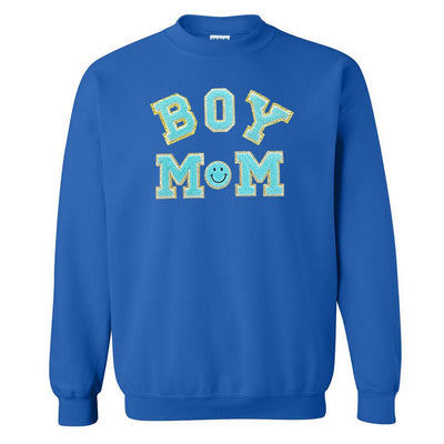 Boy Mom Letter Patch Sweatshirt - United Monograms
